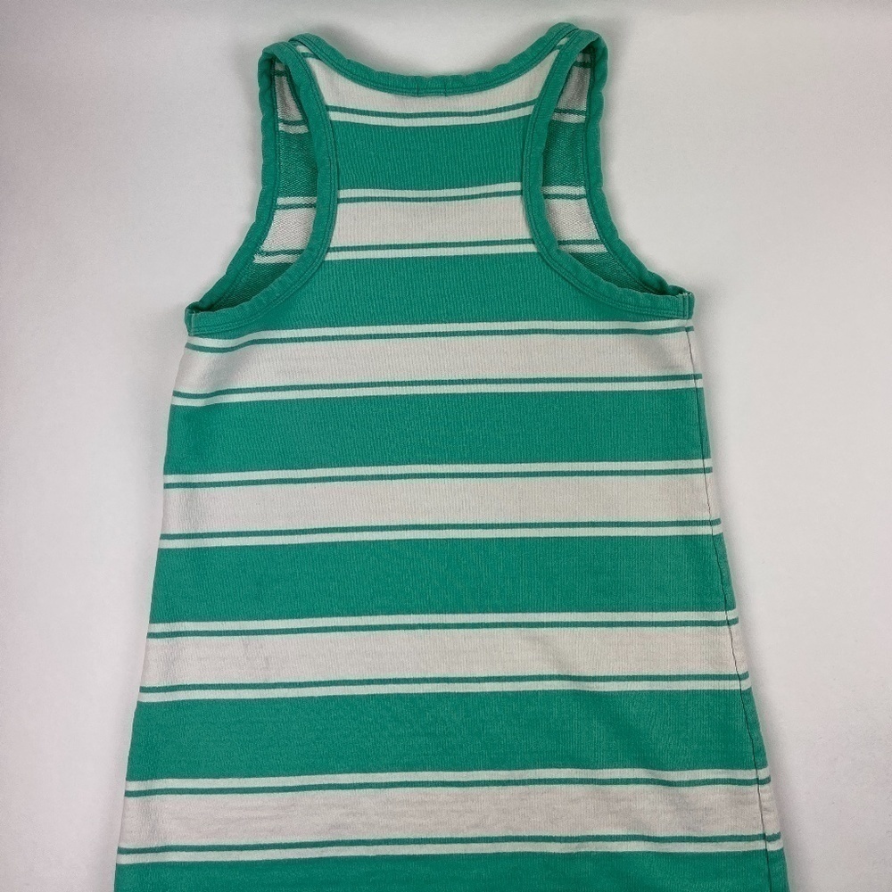 J Crew Dress Womens Small Green White Striped Sleeveless - Picture 9 of 9